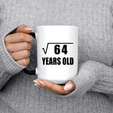 8th Birthday Square Root of 64 Years Old - 15oz Color Changing Mug