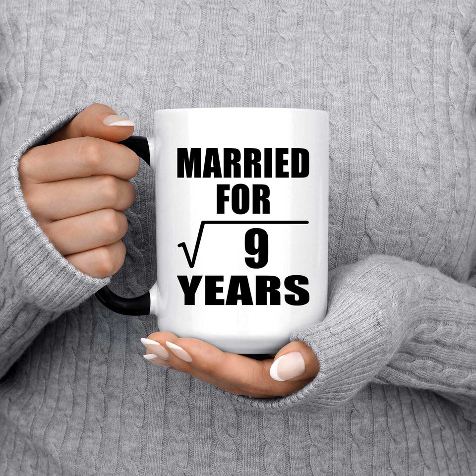 3rd Anniversary Married For Square Root of 9 Years - 15oz Color Changing Mug