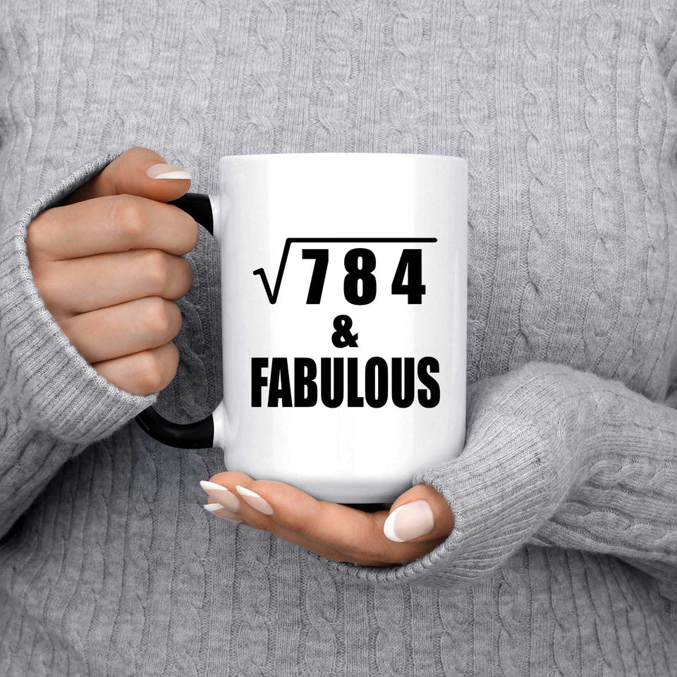 28th Birthday Square Root of 784 & Fabulous - 15oz Color Changing Mug