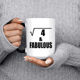 2nd Birthday Square Root of 4 & Fabulous - 15oz Color Changing Mug