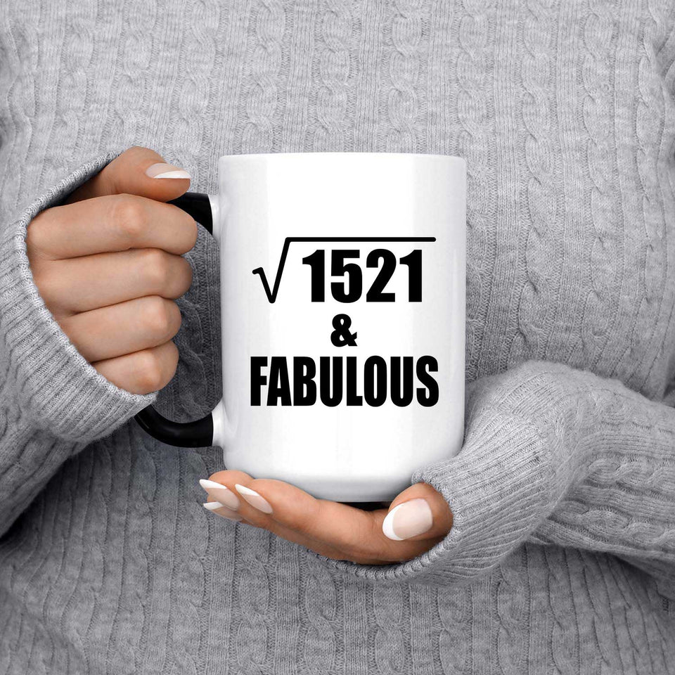 39th Birthday Square Root of 1521 & Fabulous - 15oz Color Changing Mug