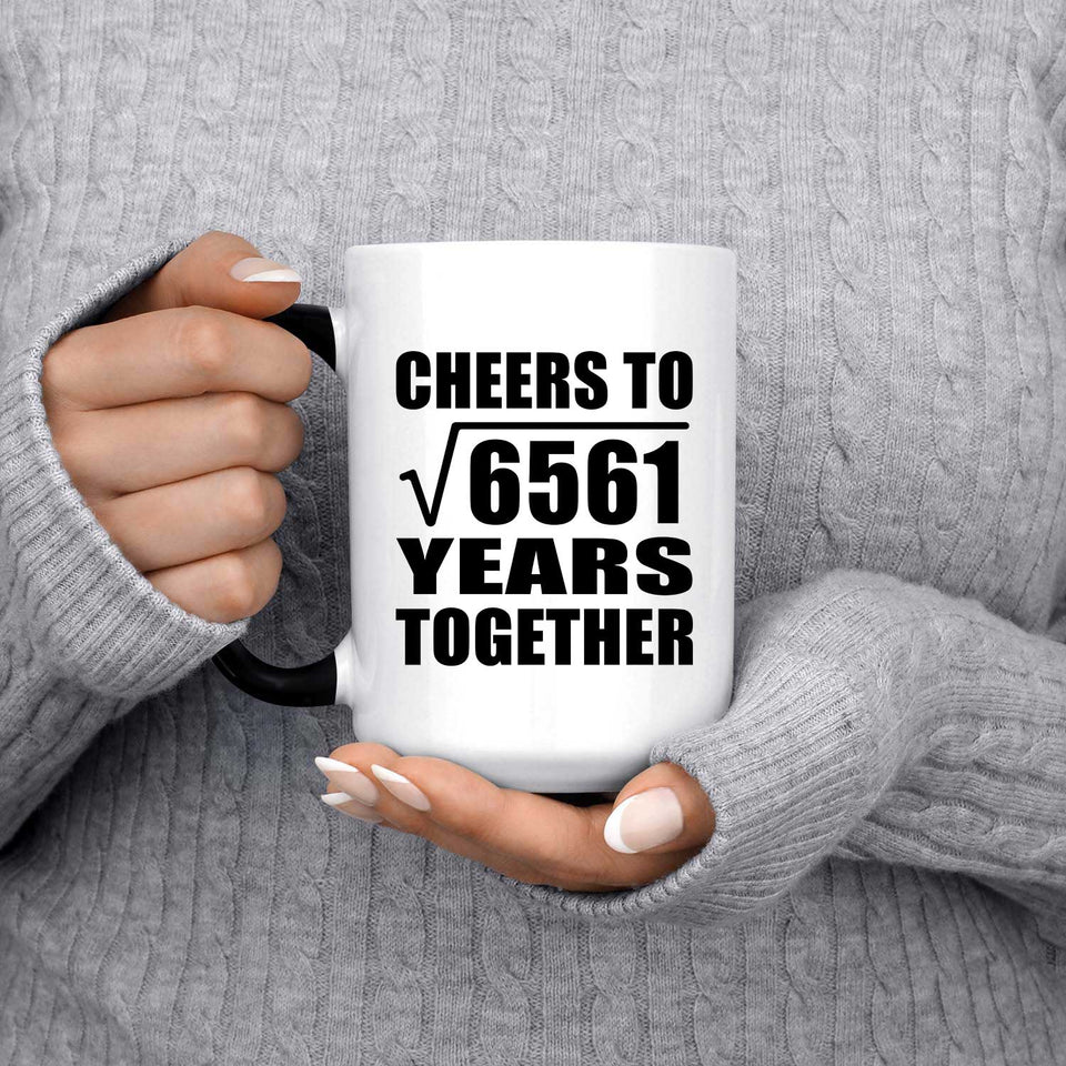 81st Anniversary Cheers To Square Root of 6561 Years Together - 15oz Color Changing Mug