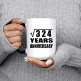 18th Anniversary Square Root of 324 Years Anniversary - 15oz Color Changing Mug