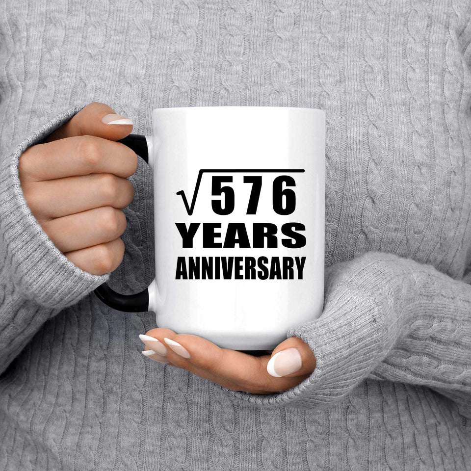 24th Anniversary Square Root of 576 Years Anniversary - 15oz Color Changing Mug