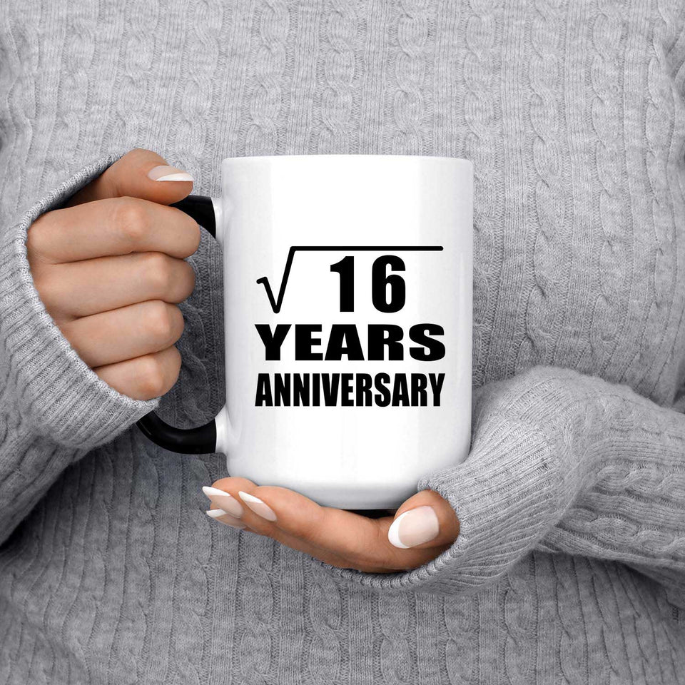 4th Anniversary Square Root of 16 Years Anniversary - 15oz Color Changing Mug