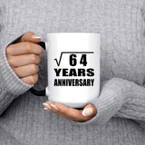 8th Anniversary Square Root of 64 Years Anniversary - 15oz Color Changing Mug