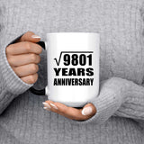 99th Anniversary Square Root of 9801 Years Anniversary - 15oz Color Changing Mug