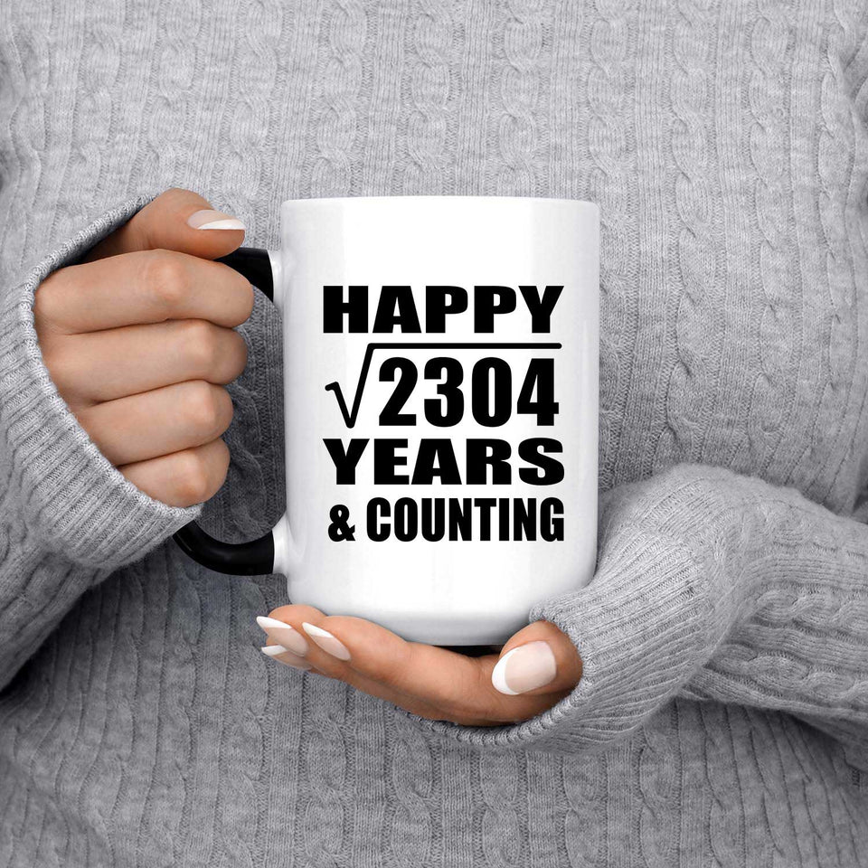 Happy 48th Anniversary Square Root of 2304 Years & Counting - 15oz Color Changing Mug