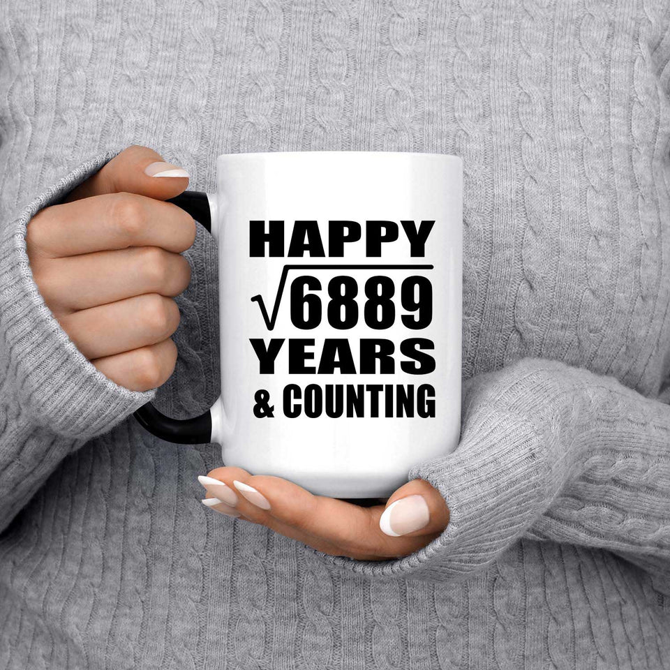 Happy 83rd Anniversary Square Root of 6889 Years & Counting - 15oz Color Changing Mug