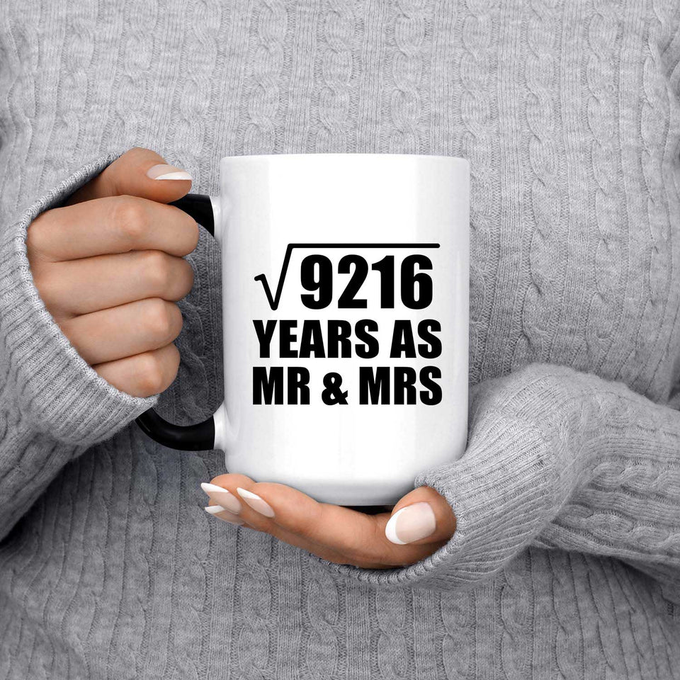 96th Anniversary Square Root of 9216 Years As Mr & Mrs - 15oz Color Changing Mug
