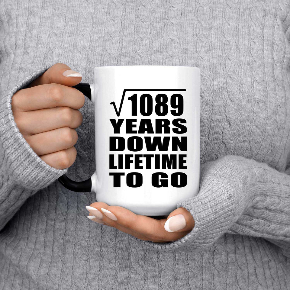 33rd Anniversary Square Root of 1089 Years Lifetime To Go - 15oz Color Changing Mug