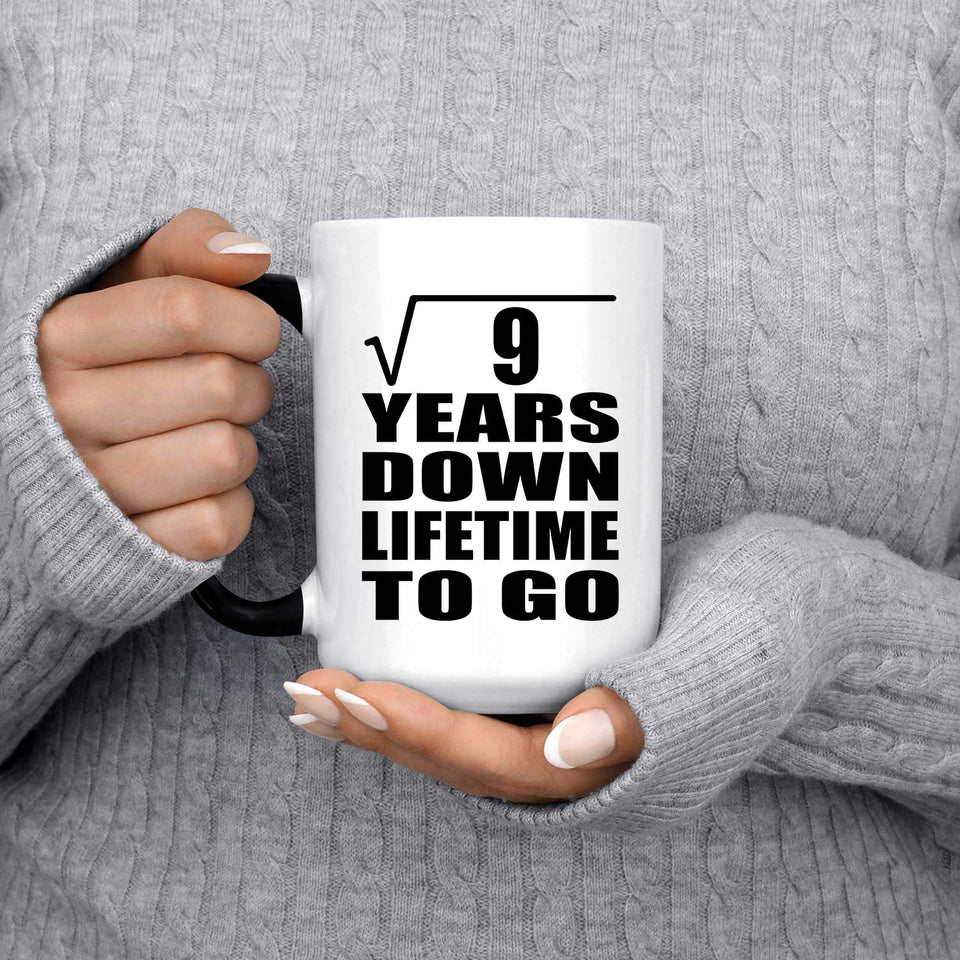 3rd Anniversary Square Root of 9 Years Lifetime To Go - 15oz Color Changing Mug