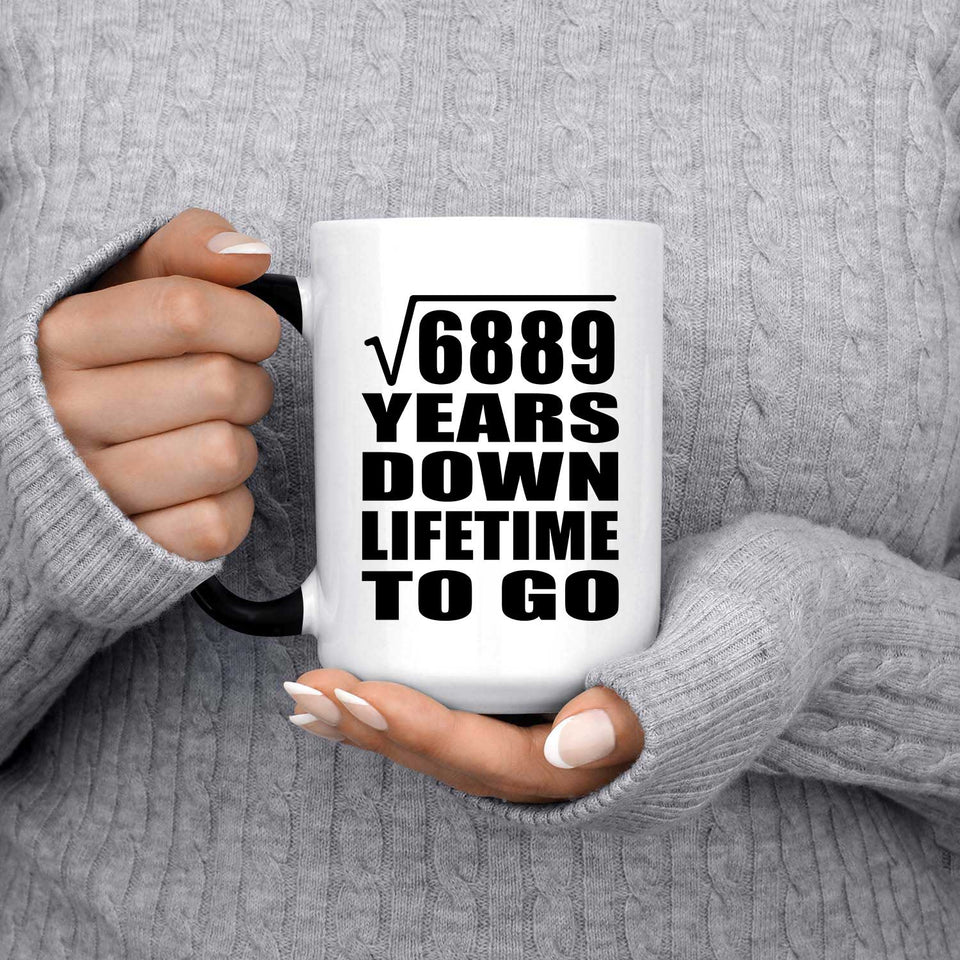 83rd Anniversary Square Root of 6889 Years Lifetime To Go - 15oz Color Changing Mug