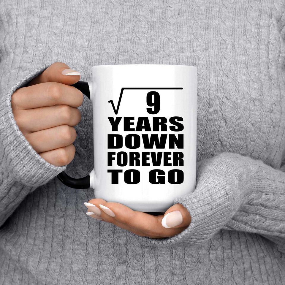 3rd Anniversary Square Root of 9 Years Down Forever To Go - 15oz Color Changing Mug