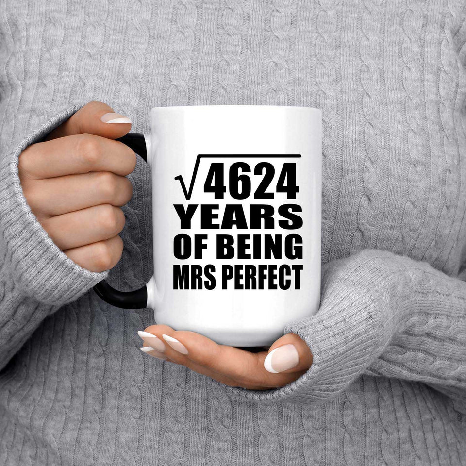 68th Anniversary Square Root of 4624 Years of Mrs Perfect - 15oz Color Changing Mug