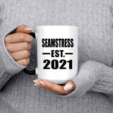 Seamstress Established EST. 2021 - 15oz Color Changing Mug