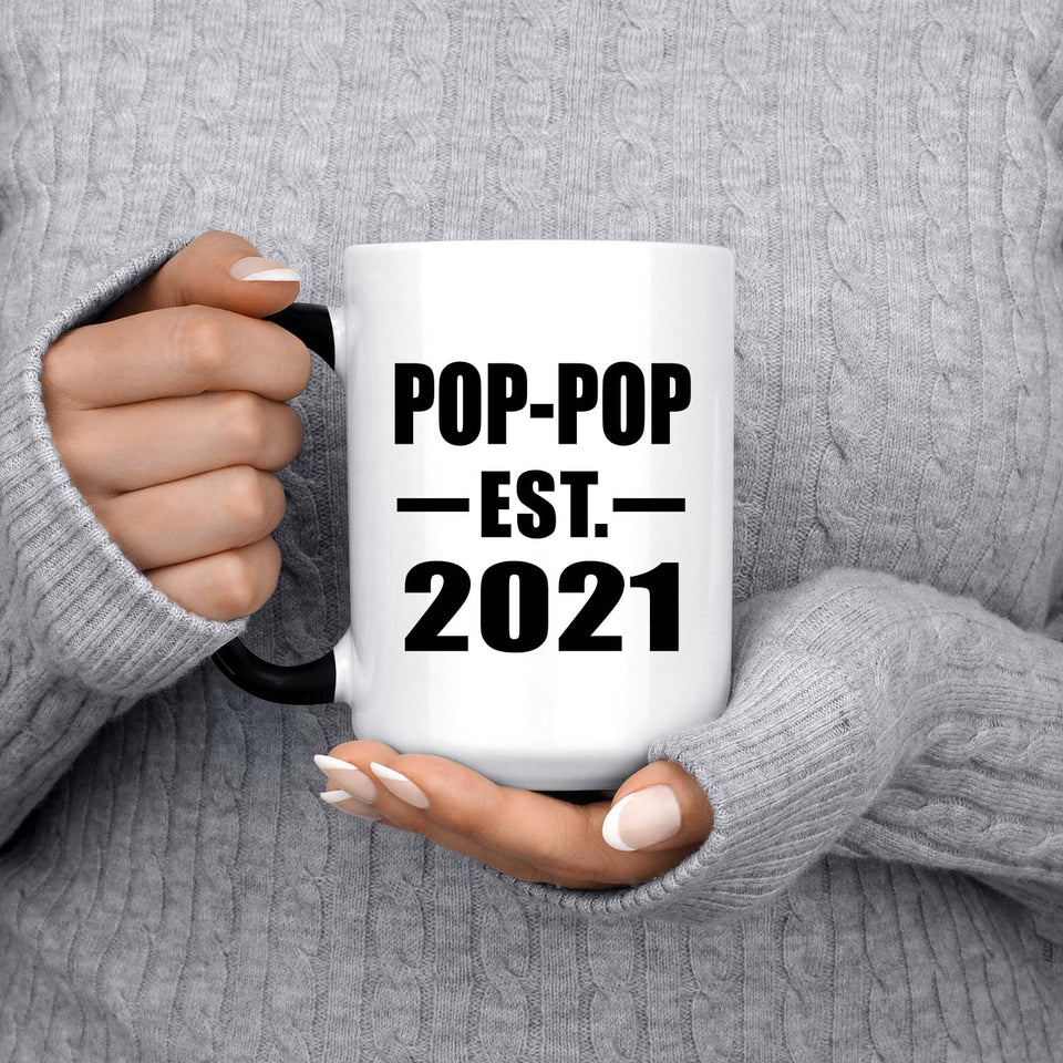 Pop-Pop Established EST. 2021 - 15oz Color Changing Mug