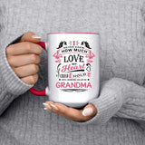 How Much Love Could Hold Until Called Me Grandma - 15oz Accent Mug Red
