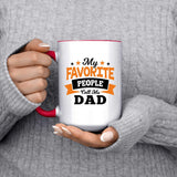 My Favorite People Call Me Dad - 15oz Accent Mug Red