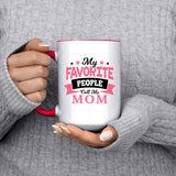 My Favorite People Call Me Mom - 15oz Accent Mug Red