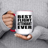 Best Flight Attendant Ever - 15oz Accent Mug Red