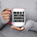 Most Awesome Environmental Engineer - 15oz Accent Mug Red