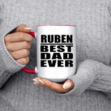 Ruben Best Dad Ever - 15oz Accent Mug Red