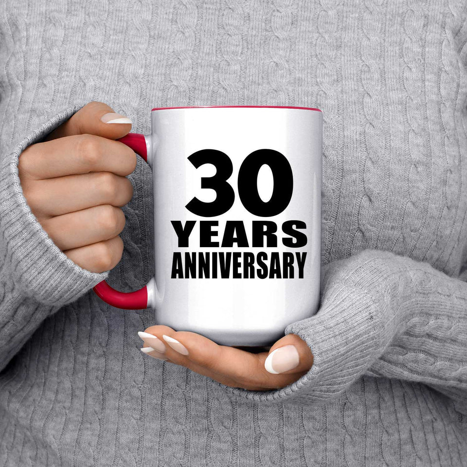30th Anniversary 30 Years - 15oz Accent Mug Red