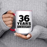 36th Anniversary 36 Years - 15oz Accent Mug Red