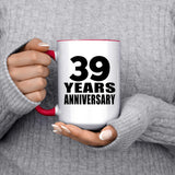 39th Anniversary 39 Years - 15oz Accent Mug Red