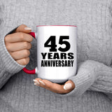 45th Anniversary 45 Years - 15oz Accent Mug Red