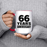 66th Anniversary 66 Years - 15oz Accent Mug Red