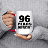 96th Anniversary 96 Years - 15oz Accent Mug Red