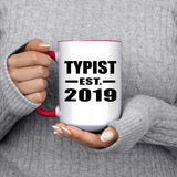 Typist Established EST. 2019 - 15oz Accent Mug Red