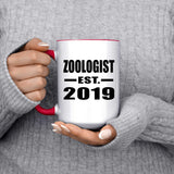 Zoologist Established EST. 2019 - 15oz Accent Mug Red