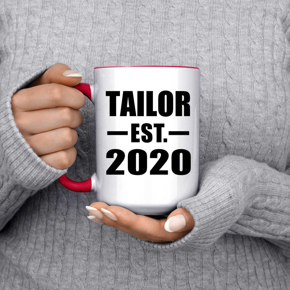Tailor Established EST. 2020 - 15oz Accent Mug Red