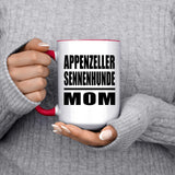 Appenzeller Sennenhunde Mom - 15oz Accent Mug Red