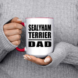 Sealyham Terrier Dad - 15oz Accent Mug Red