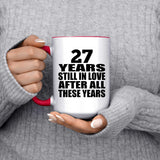 27th Anniversary 27 Years Still In Love After Years - 15oz Accent Mug Red