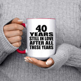40th Anniversary 40 Years Still In Love After Years - 15oz Accent Mug Red