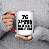76th Anniversary 76 Years Still In Love After Years - 15oz Accent Mug Red