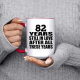 82nd Anniversary 82 Years Still In Love After Years - 15oz Accent Mug Red