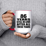 86th Anniversary 86 Years Still In Love After Years - 15oz Accent Mug Red