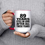 89th Anniversary 89 Years Still In Love After Years - 15oz Accent Mug Red