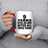 9th Anniversary 9 Years Still In Love After Years - 15oz Accent Mug Red