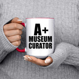 A+ Museum Curator - 15oz Accent Mug Red
