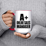 A+ Online Sales Manager - 15oz Accent Mug Red