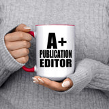 A+ Publication Editor - 15oz Accent Mug Red
