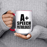 A+ Speech Pathologist - 15oz Accent Mug Red