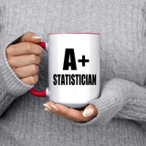 A+ Statistician - 15oz Accent Mug Red